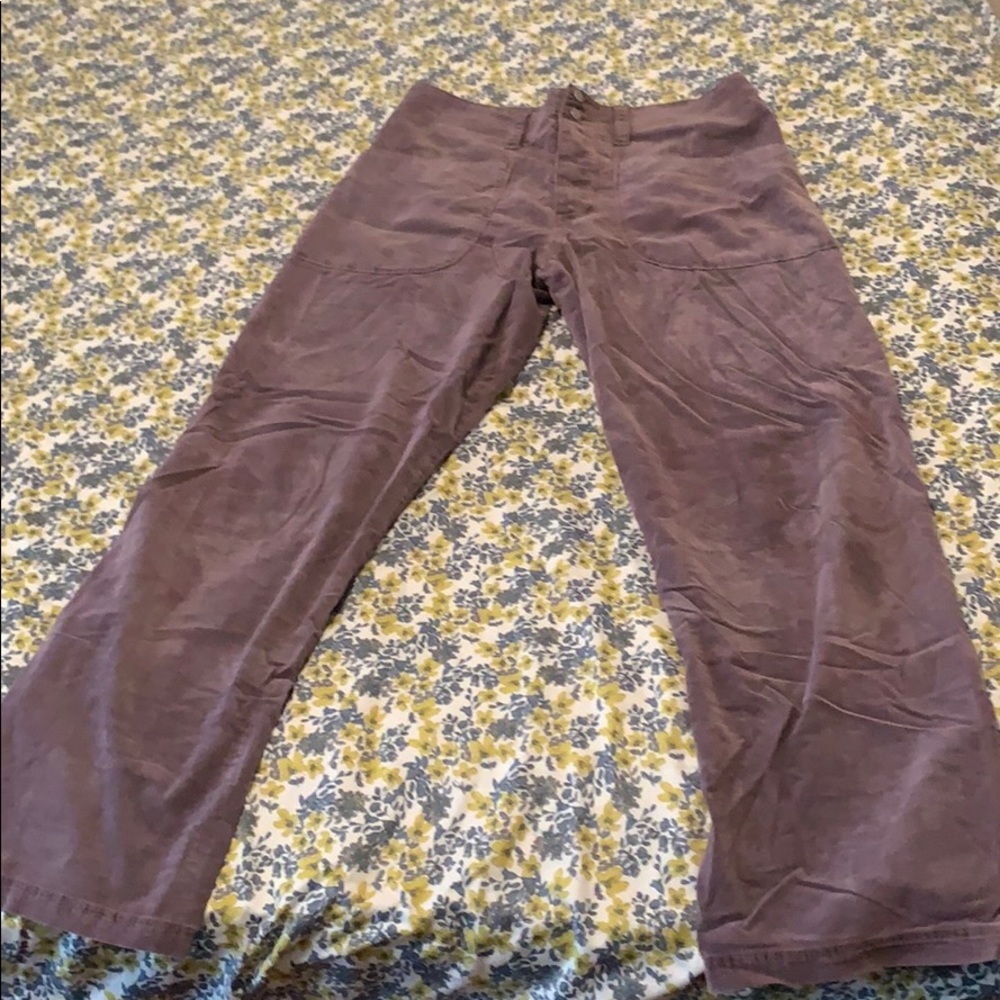 Free People Comfy Corduroy Purple Pants!